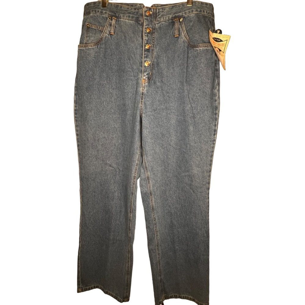 New with tags Andrews blue jeans at work union made size 18 medium blue color 10